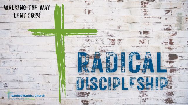 Banner showing a Cross and the words Radical Discipleship